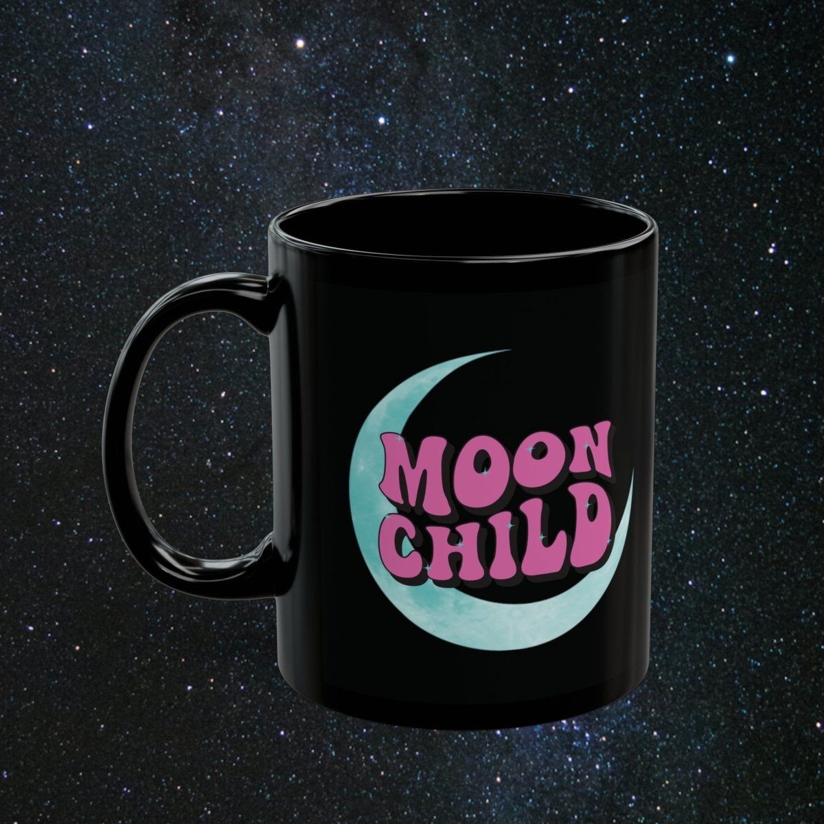 Stay Wild Moon Child Black Mug - MindLight Apparel - Stay Wild Moon Child Black Mug - 15oz - -