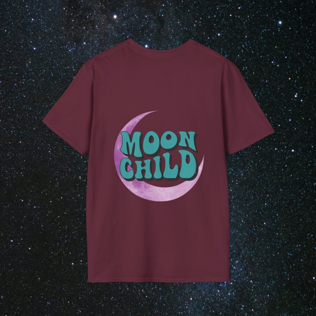 Stay Wild Moon Child - Noir Women's Softstyle T-Shirt - MindLight Apparel - Stay Wild Moon Child - Noir Women's Softstyle T-Shirt - Tropical Blue - S -
