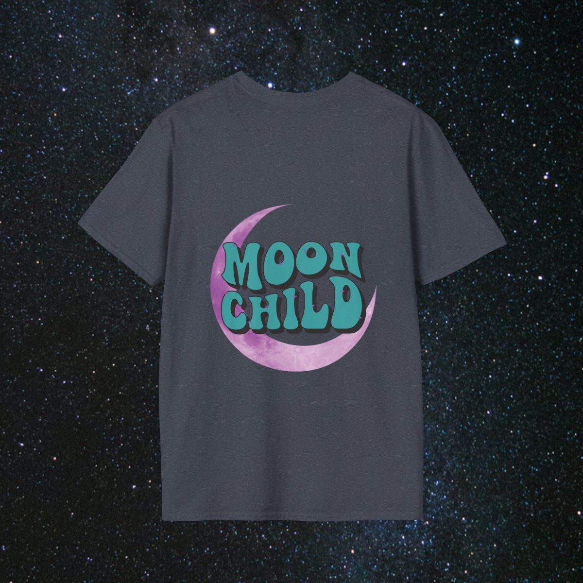 Stay Wild Moon Child - Noir Women's Softstyle T-Shirt - MindLight Apparel - Stay Wild Moon Child - Noir Women's Softstyle T-Shirt - Tropical Blue - S -