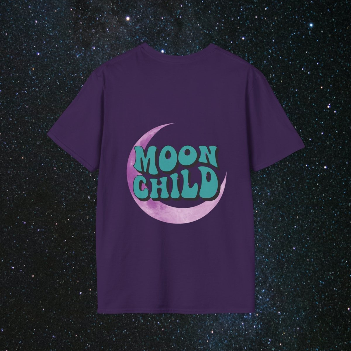 Stay Wild Moon Child - Noir Women's Softstyle T-Shirt - MindLight Apparel - Stay Wild Moon Child - Noir Women's Softstyle T-Shirt - Tropical Blue - S -