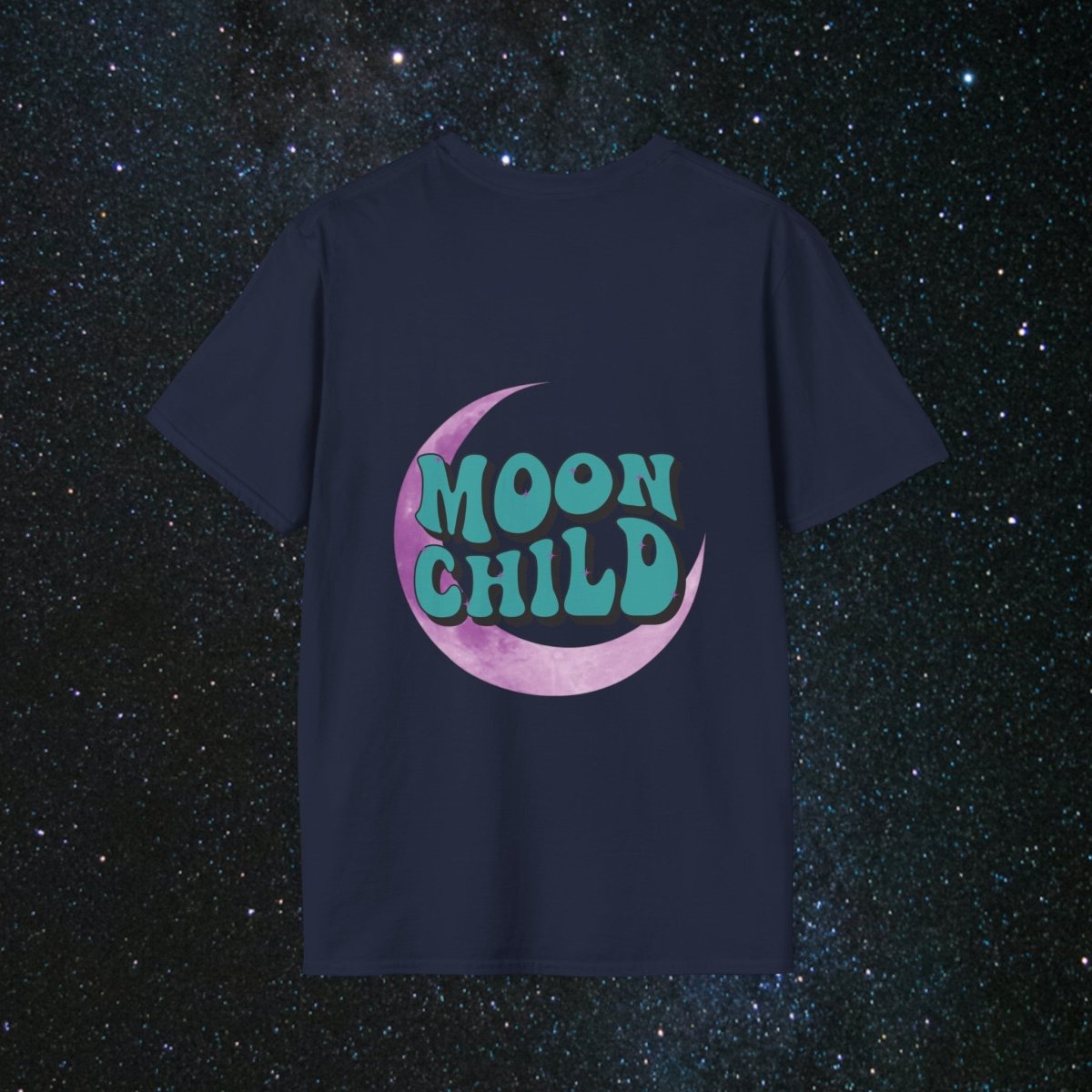 Stay Wild Moon Child - Noir Women's Softstyle T-Shirt - MindLight Apparel - Stay Wild Moon Child - Noir Women's Softstyle T-Shirt - Tropical Blue - S -