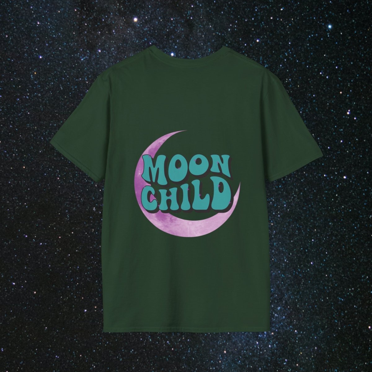 Stay Wild Moon Child - Noir Women's Softstyle T-Shirt - MindLight Apparel - Stay Wild Moon Child - Noir Women's Softstyle T-Shirt - Tropical Blue - S -