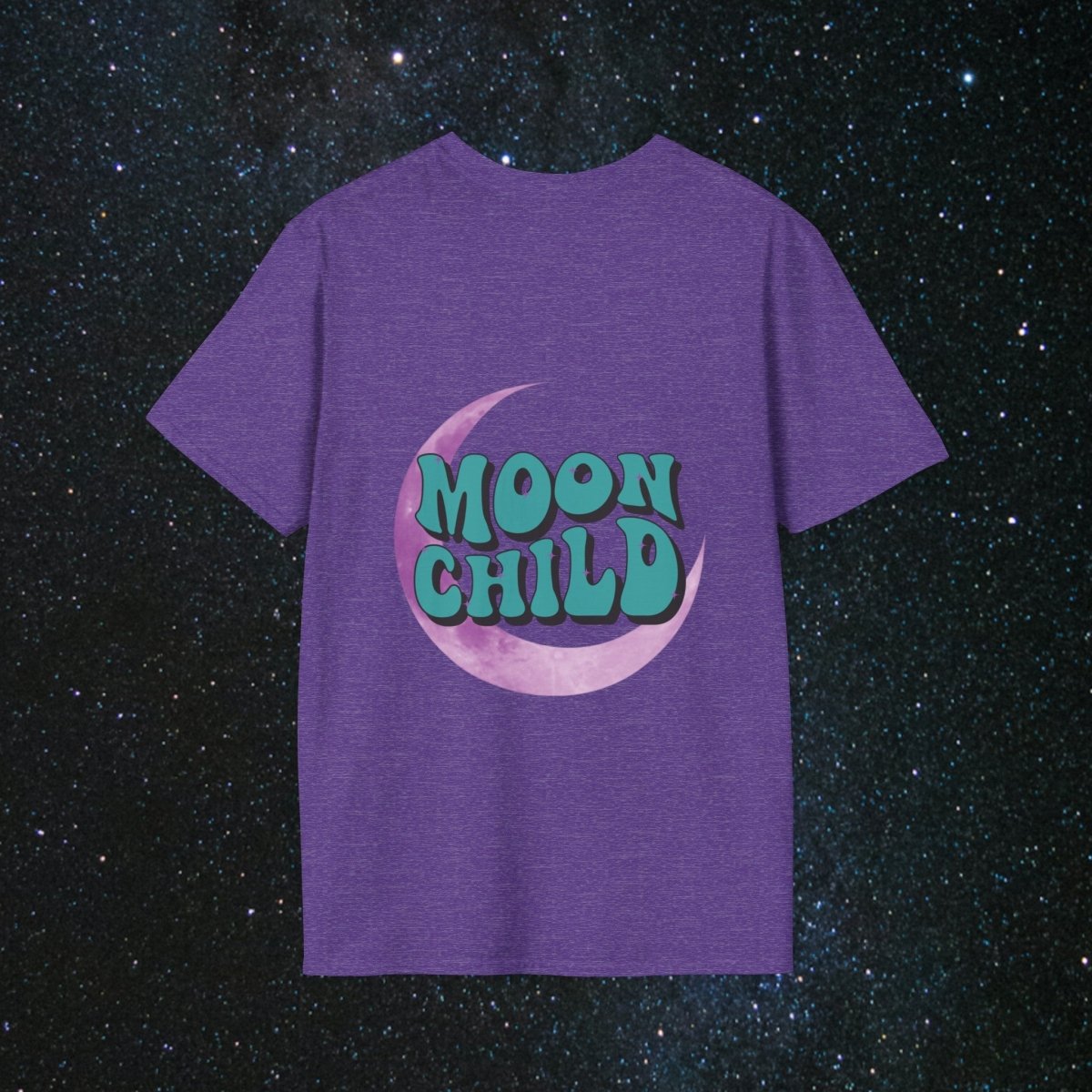 Stay Wild Moon Child - Noir Women's Softstyle T-Shirt - MindLight Apparel - Stay Wild Moon Child - Noir Women's Softstyle T-Shirt - Tropical Blue - S -