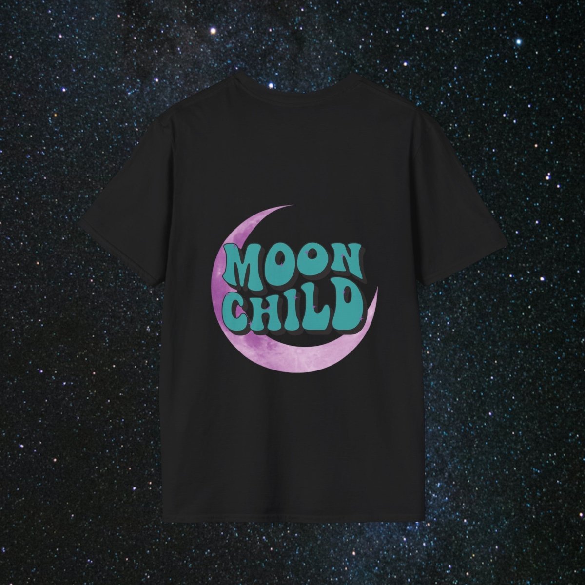 Stay Wild Moon Child - Noir Women's Softstyle T-Shirt - MindLight Apparel - Stay Wild Moon Child - Noir Women's Softstyle T-Shirt - Tropical Blue - S -