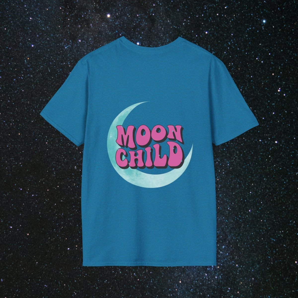 Stay Wild Moon Child Women's Softstyle T-Shirt - MindLight Apparel - Stay Wild Moon Child Women's Softstyle T-Shirt - Tropical Blue - S -