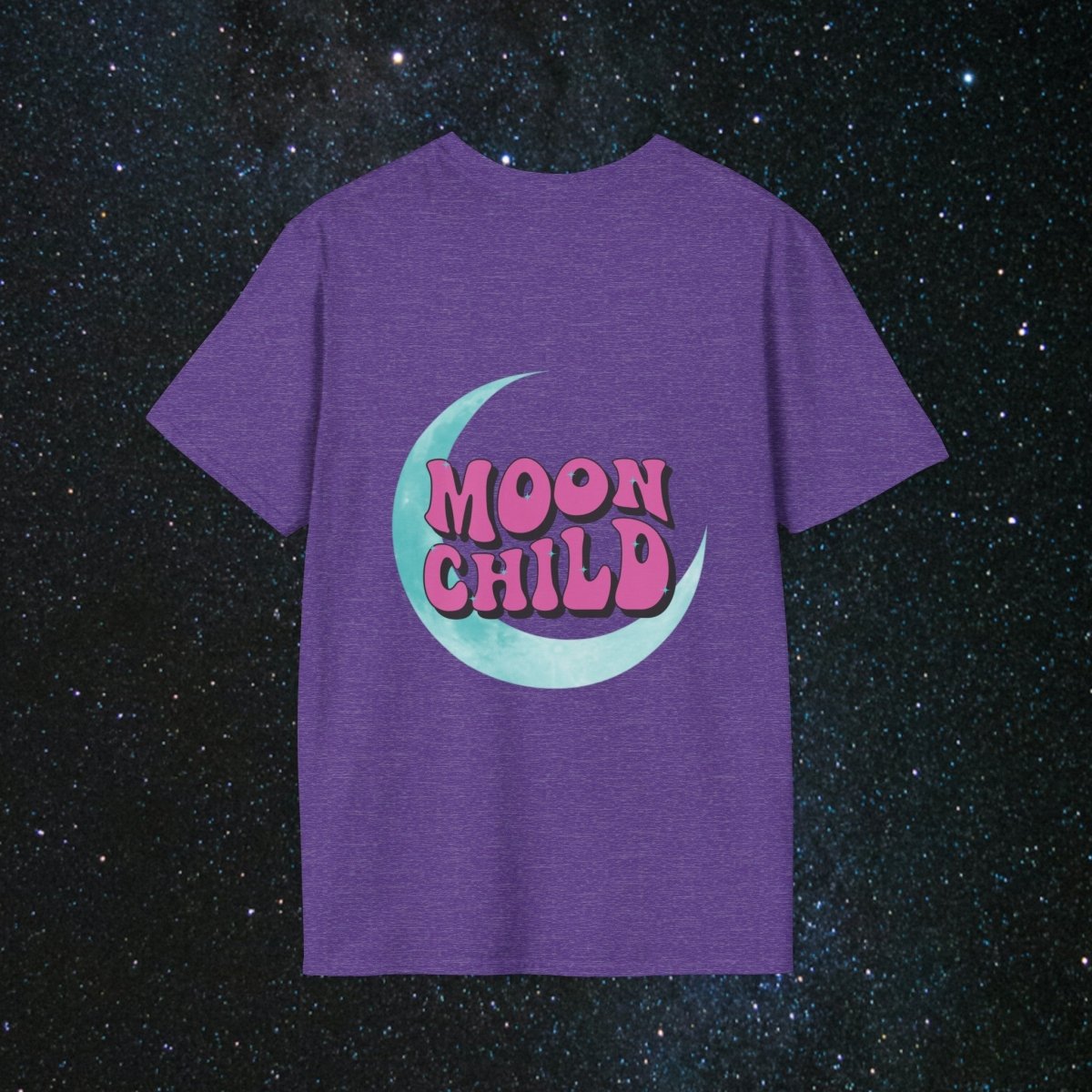 Stay Wild Moon Child Women's Softstyle T-Shirt - MindLight Apparel - Stay Wild Moon Child Women's Softstyle T-Shirt - Tropical Blue - S -