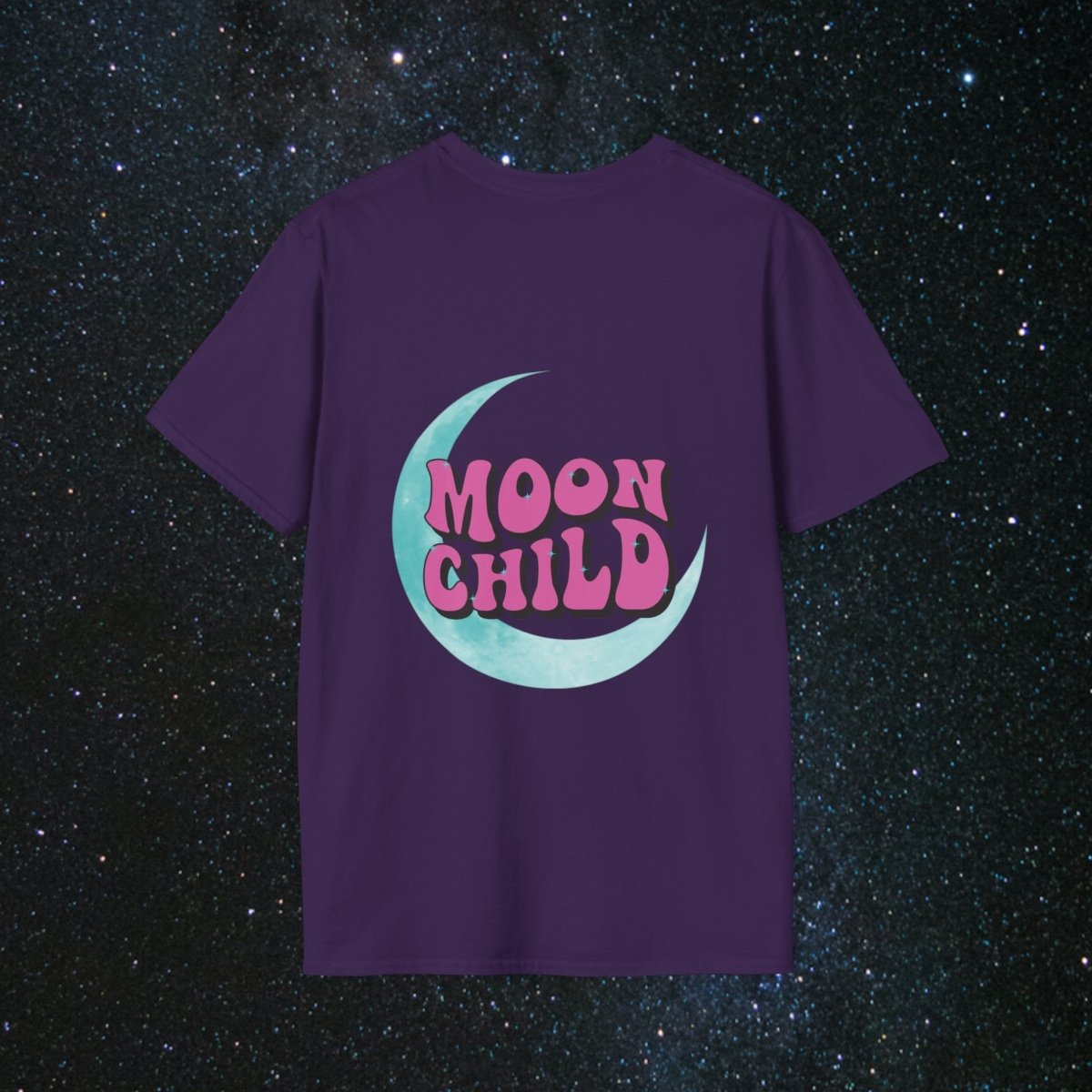 Stay Wild Moon Child Women's Softstyle T-Shirt - MindLight Apparel - Stay Wild Moon Child Women's Softstyle T-Shirt - Tropical Blue - S -