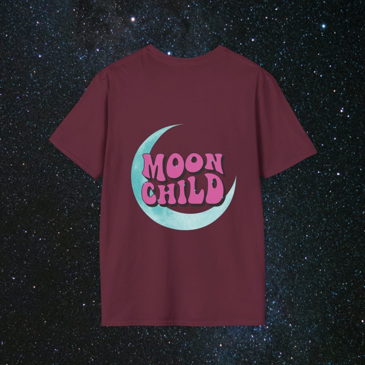 Stay Wild Moon Child Women's Softstyle T-Shirt - MindLight Apparel - Stay Wild Moon Child Women's Softstyle T-Shirt - Tropical Blue - S -