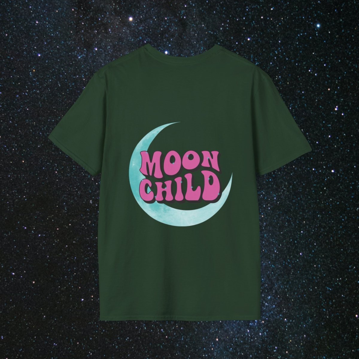 Stay Wild Moon Child Women's Softstyle T-Shirt - MindLight Apparel - Stay Wild Moon Child Women's Softstyle T-Shirt - Tropical Blue - S -