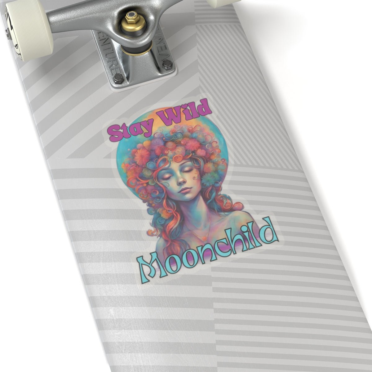 Stay Wild Moonchild Stickers - MindLight Apparel - Stay Wild Moonchild Stickers - 6" × 6" - White -