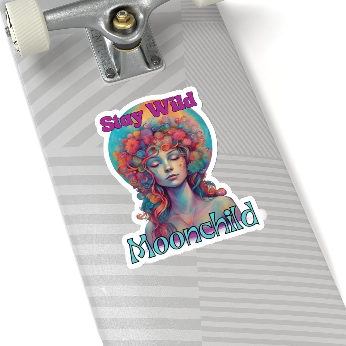 Stay Wild Moonchild Stickers - MindLight Apparel - Stay Wild Moonchild Stickers - 6" × 6" - White -