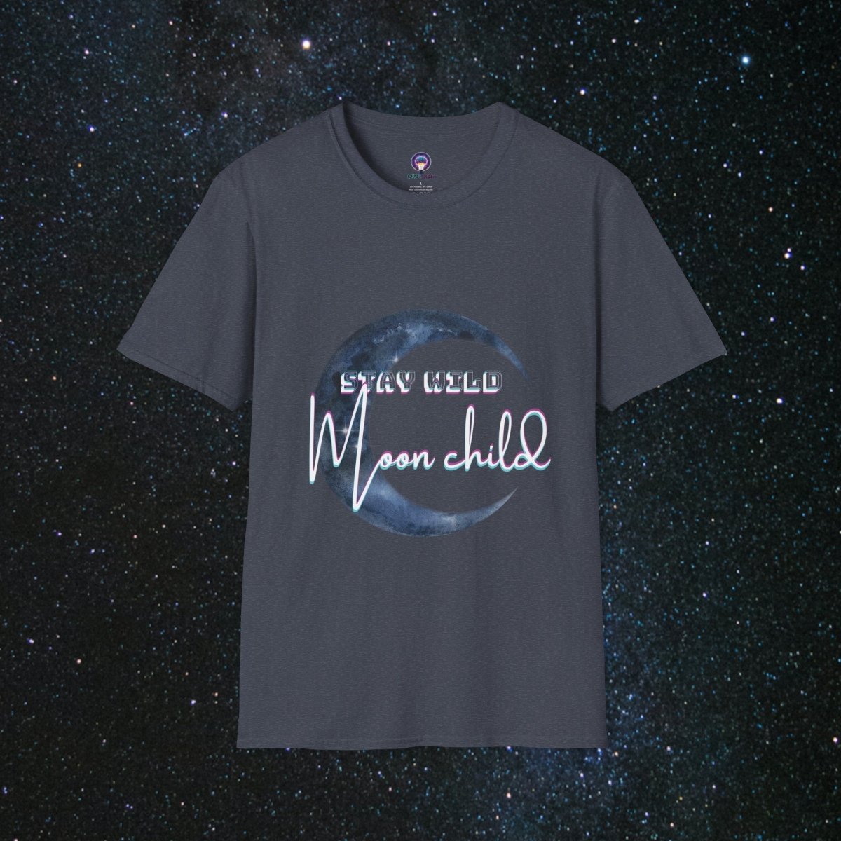 Stay Wild Women's Softstyle T-Shirt - MindLight Apparel - Stay Wild Women's Softstyle T-Shirt - Heather Navy - XS -