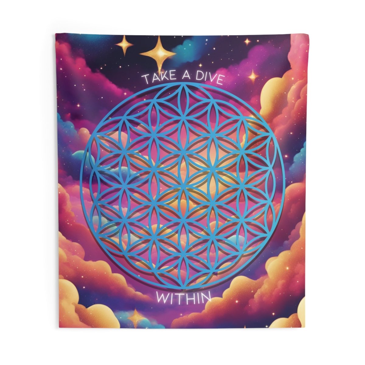 Take A Dive Indoor Wall Tapestry - MindLight Apparel - Take A Dive Indoor Wall Tapestry - 88" × 104" -