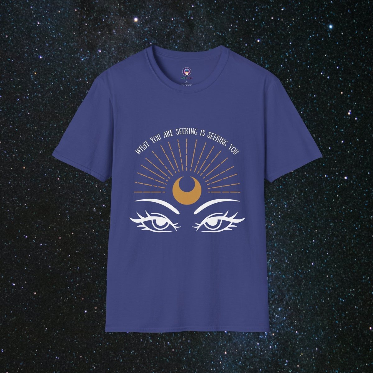 The Seeker - Women's Softstyle Tee - MindLight Apparel - The Seeker - Women's Softstyle Tee - Metro Blue - M -