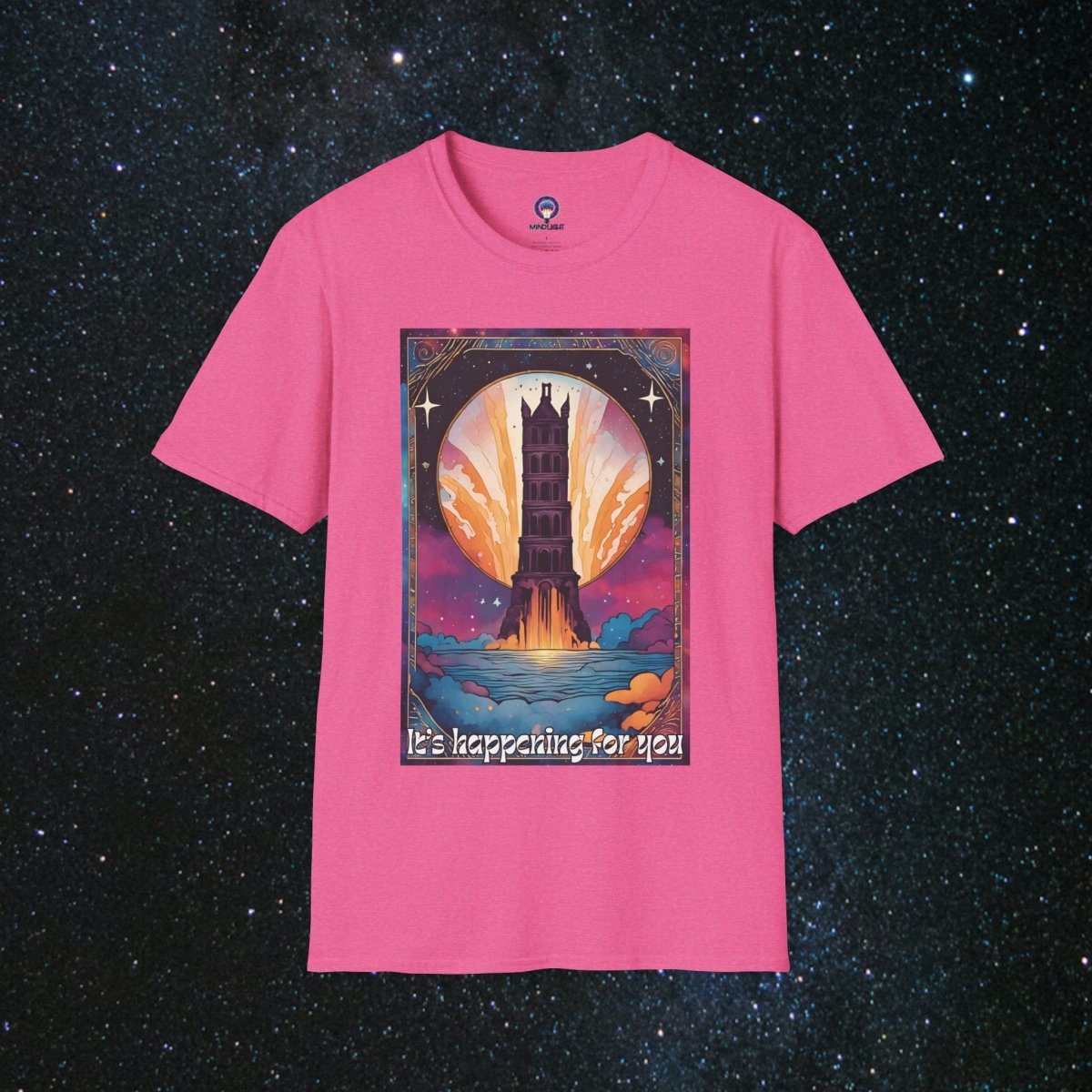 The Tower - Unisex Softstyle Tee - MindLight Apparel - The Tower - Unisex Softstyle Tee - Heather Heliconia - S -