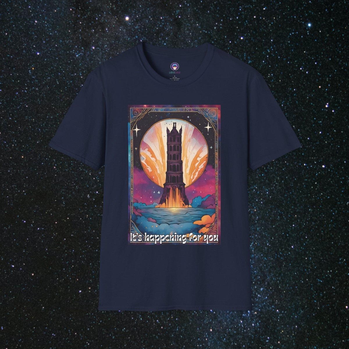 The Tower - Unisex Softstyle Tee - MindLight Apparel - The Tower - Unisex Softstyle Tee - Navy - S -