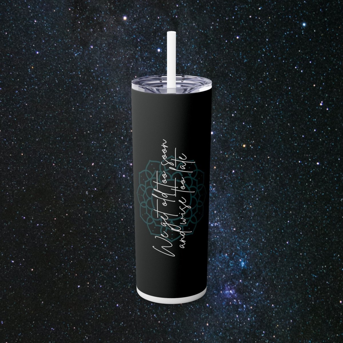Timeless Wisdom Tumbler - MindLight Apparel - Timeless Wisdom Tumbler - Glossy - Glitter Moonrock -