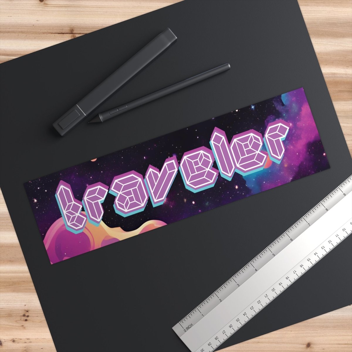 Traveler Bumper Stickers - MindLight Apparel - Traveler Bumper Stickers - 11" × 3" - Rectangle -