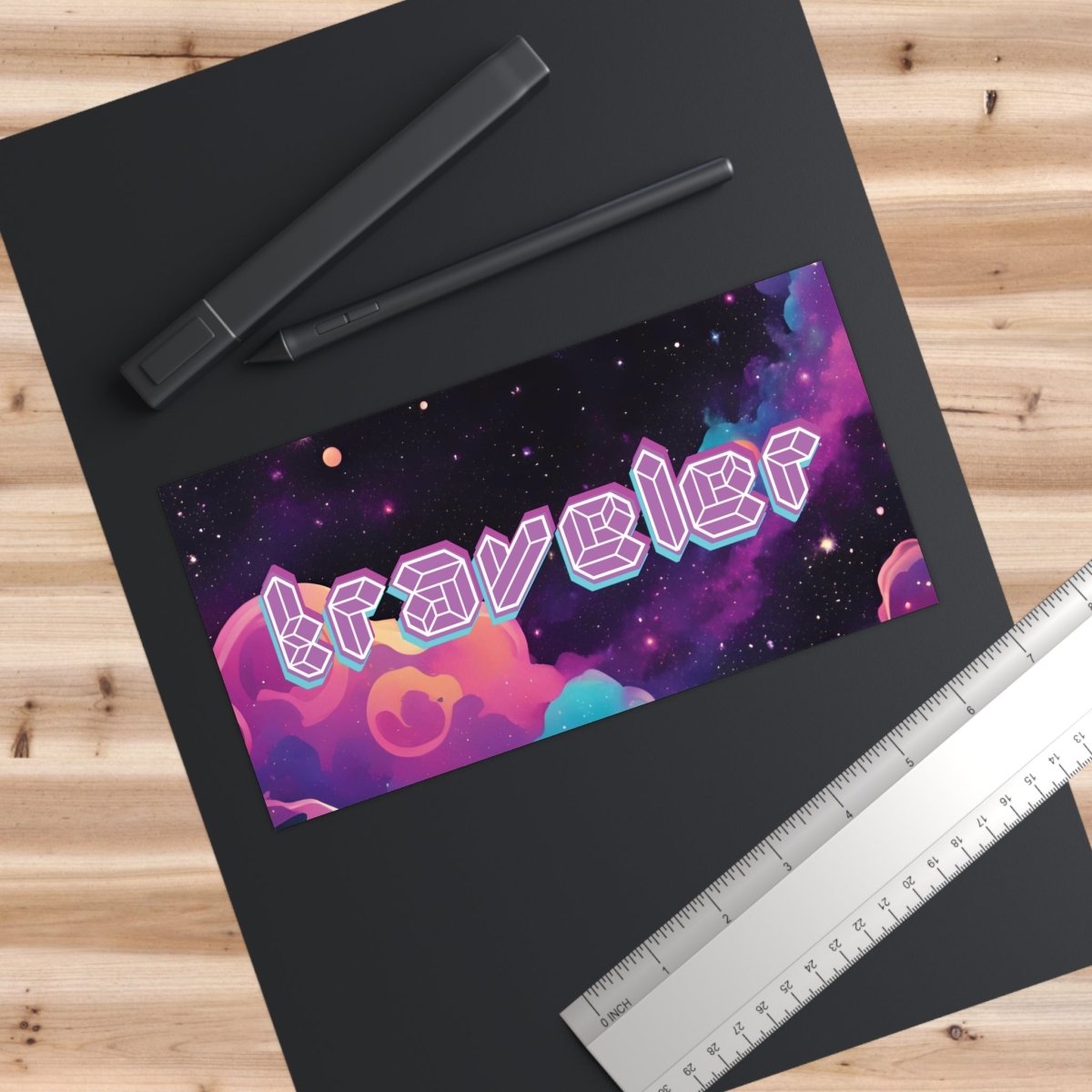 Traveler Bumper Stickers - MindLight Apparel - Traveler Bumper Stickers - 7.5" × 3.75" - Rectangle -