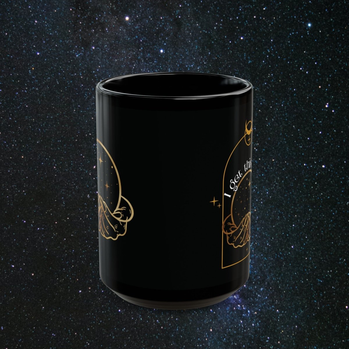 'Vibes' Black Mug - MindLight Apparel - 'Vibes' Black Mug - 15oz - -