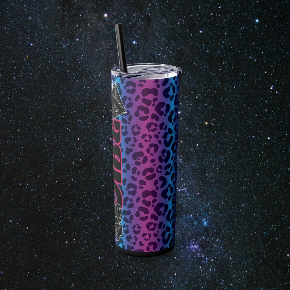 Vibes Mystic Leopard Tumbler - MindLight Apparel - Vibes Mystic Leopard Tumbler - Matte - Black -