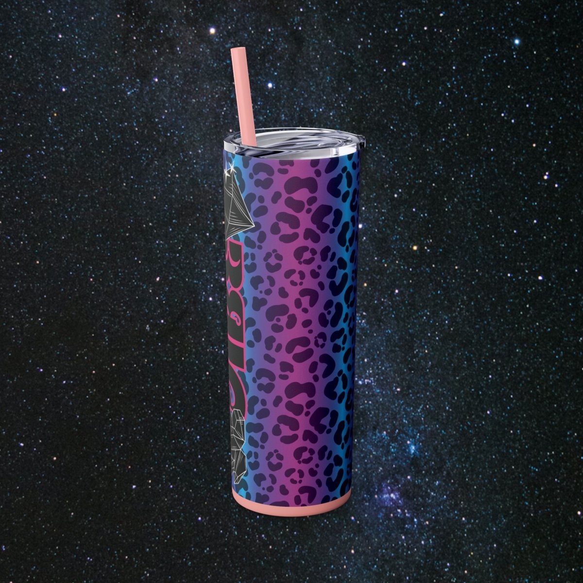 Vibes Mystic Leopard Tumbler - MindLight Apparel - Vibes Mystic Leopard Tumbler - Matte - Black -