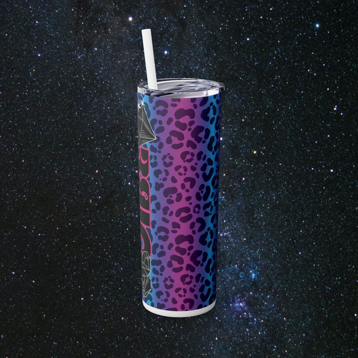 Vibes Mystic Leopard Tumbler - MindLight Apparel - Vibes Mystic Leopard Tumbler - Matte - Black -