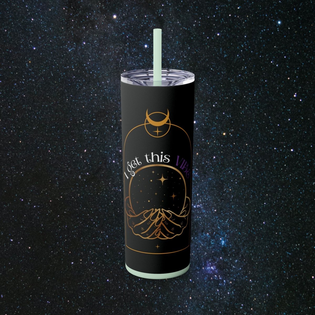 'Vibes' Tumbler - MindLight Apparel - 'Vibes' Tumbler - Glossy - Seafoam -