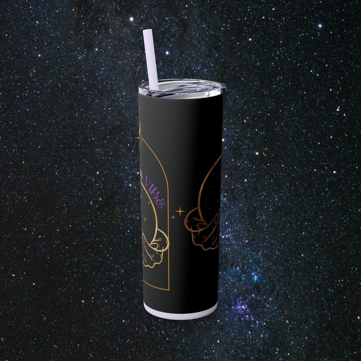'Vibes' Tumbler - MindLight Apparel - 'Vibes' Tumbler - Glossy - White -