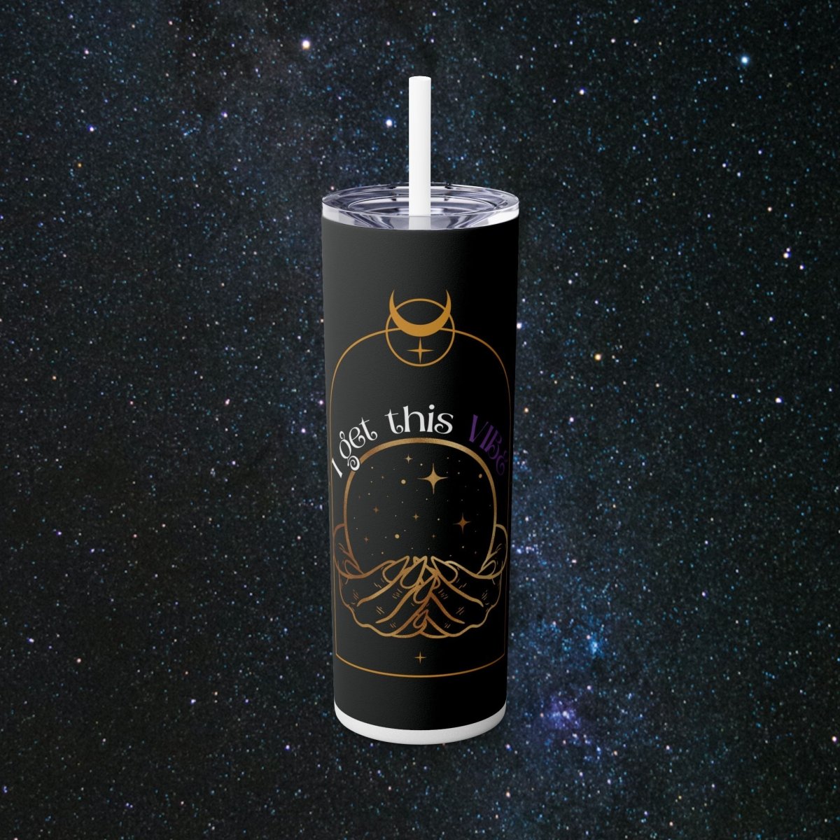 'Vibes' Tumbler - MindLight Apparel - 'Vibes' Tumbler - Glossy - Glitter Moonrock -