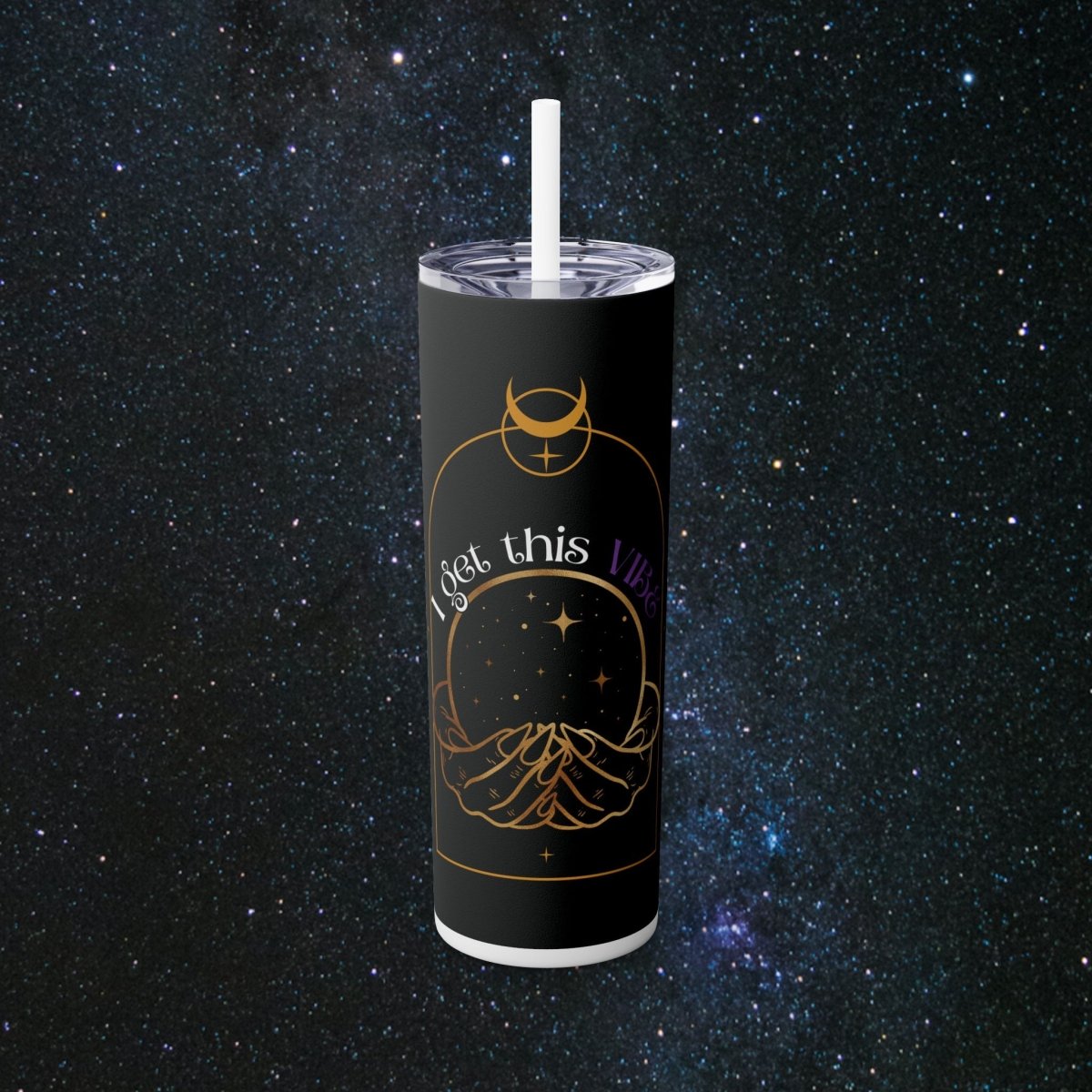 'Vibes' Tumbler - MindLight Apparel - 'Vibes' Tumbler - Glossy - White -