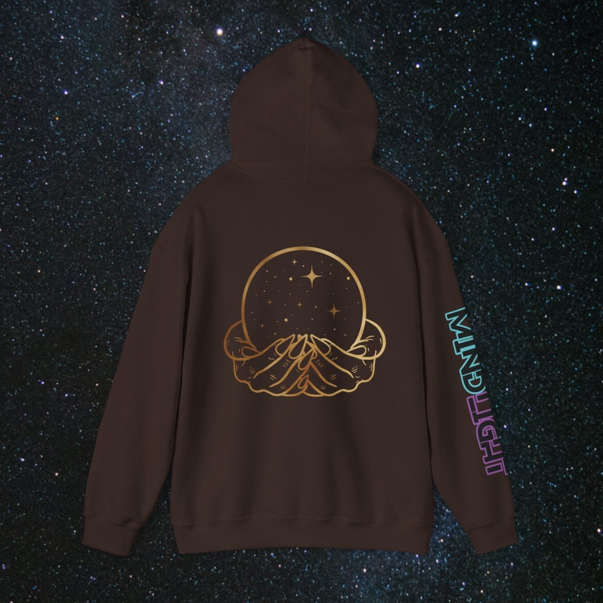 'Vibes' Women's Pullover Hoodie - MindLight Apparel - 'Vibes' Women's Pullover Hoodie - Dark Chocolate - S -