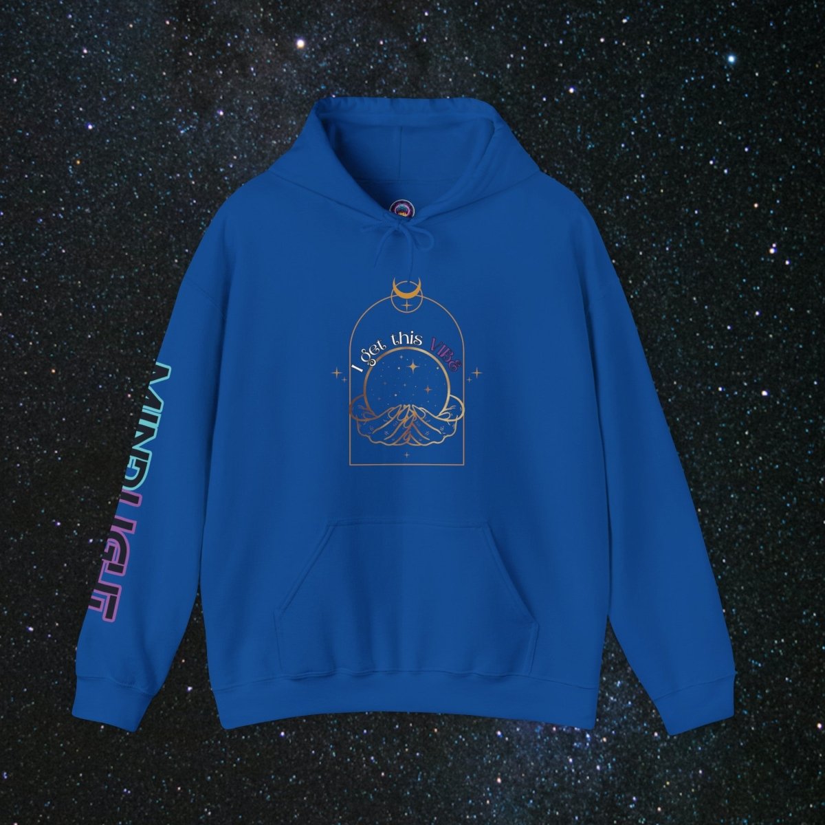 'Vibes' Women's Pullover Hoodie - MindLight Apparel - 'Vibes' Women's Pullover Hoodie - Royal - S -