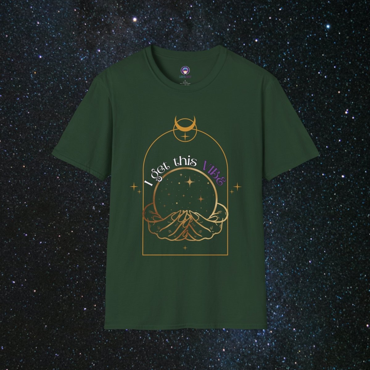 'Vibes' Women's Softstyle Tee - MindLight Apparel - 'Vibes' Women's Softstyle Tee - Forest Green - S -
