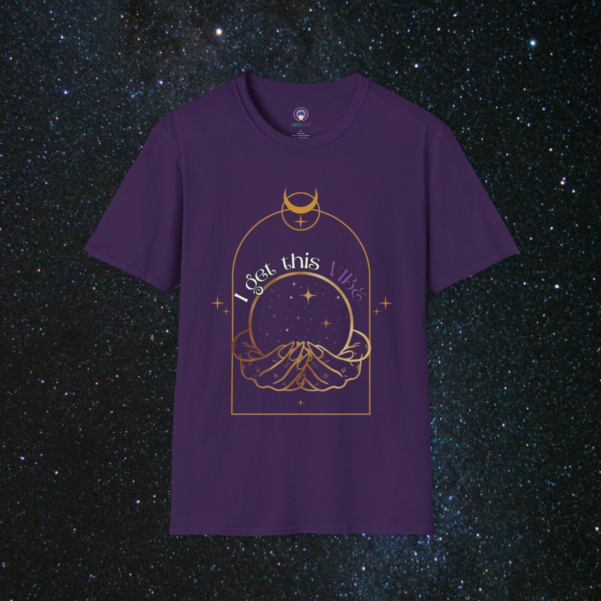 'Vibes' Women's Softstyle Tee - MindLight Apparel - 'Vibes' Women's Softstyle Tee - Purple - S -