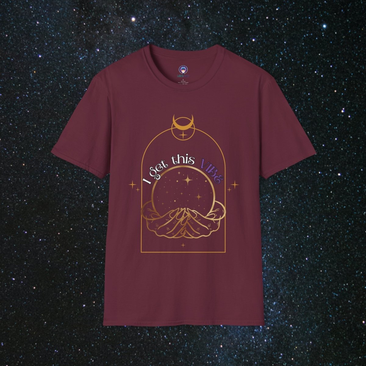 'Vibes' Women's Softstyle Tee - MindLight Apparel - 'Vibes' Women's Softstyle Tee - Maroon - S -
