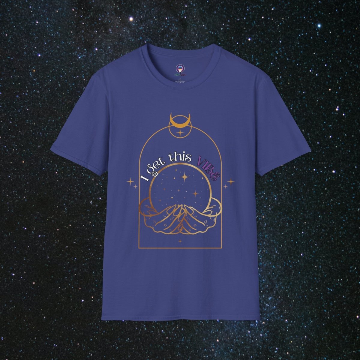 'Vibes' Women's Softstyle Tee - MindLight Apparel - 'Vibes' Women's Softstyle Tee - Metro Blue - M -