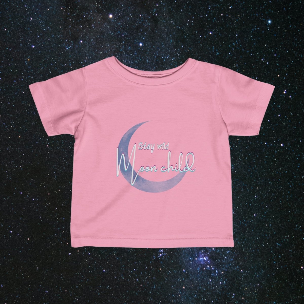 Wild Moonchild Toddler Jersey Tee - MindLight Apparel - Wild Moonchild Toddler Jersey Tee - Pink - 6M -