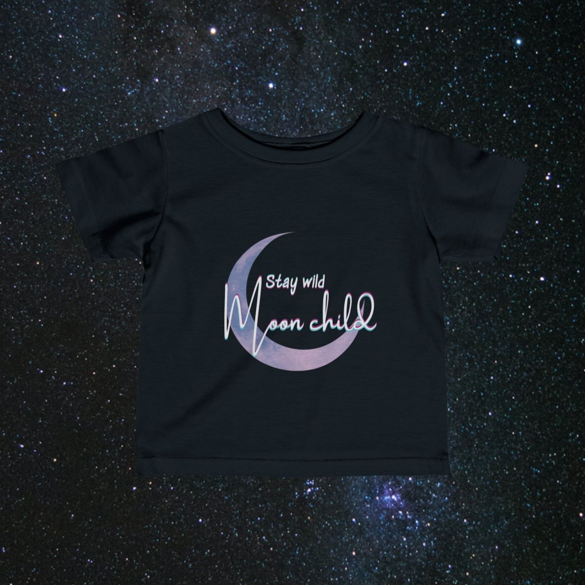 Wild Moonchild Toddler Jersey Tee - MindLight Apparel - Wild Moonchild Toddler Jersey Tee - Black - 6M -