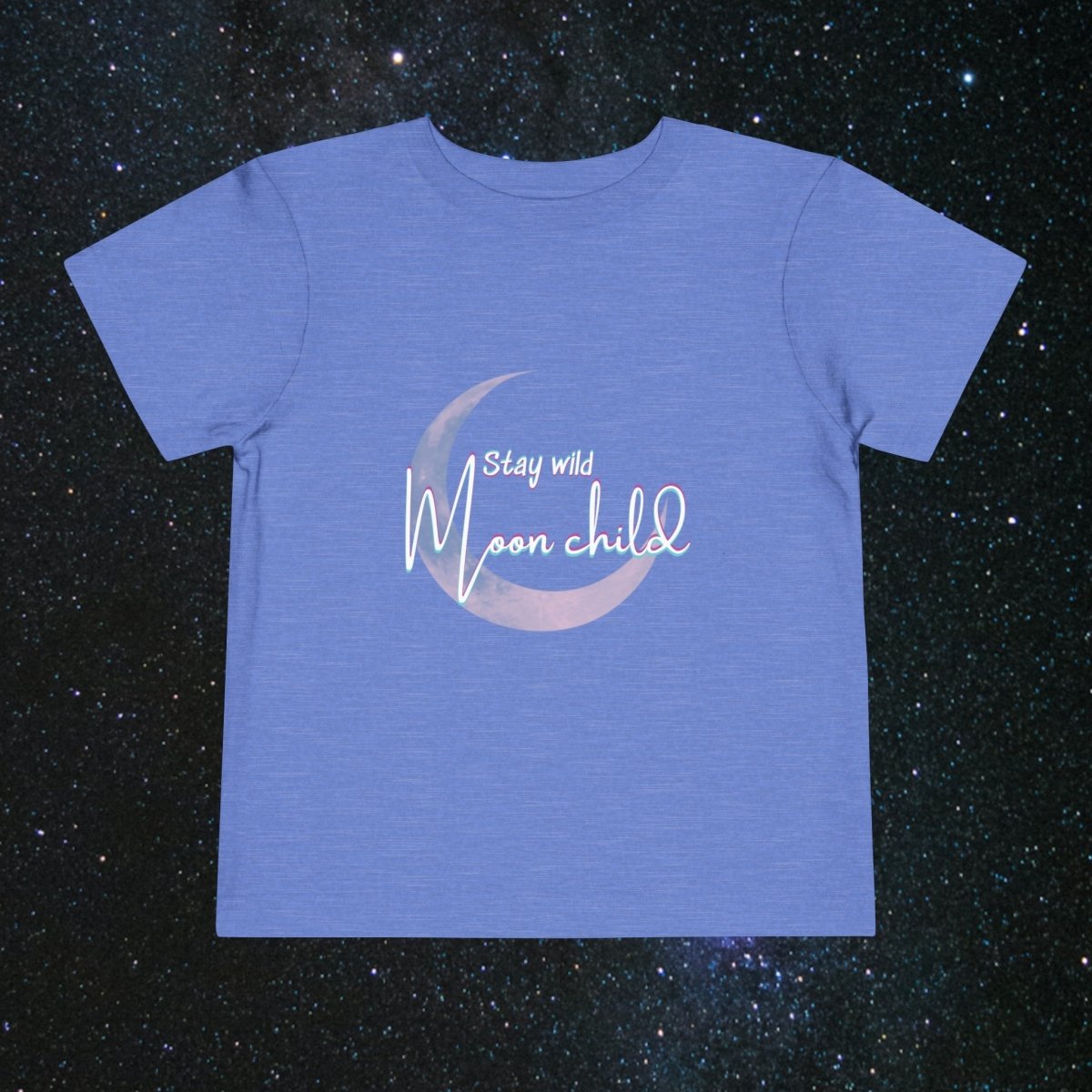 Wild Moonchild Toddler Tee - MindLight Apparel - Wild Moonchild Toddler Tee - Heather Columbia Blue - 2T -