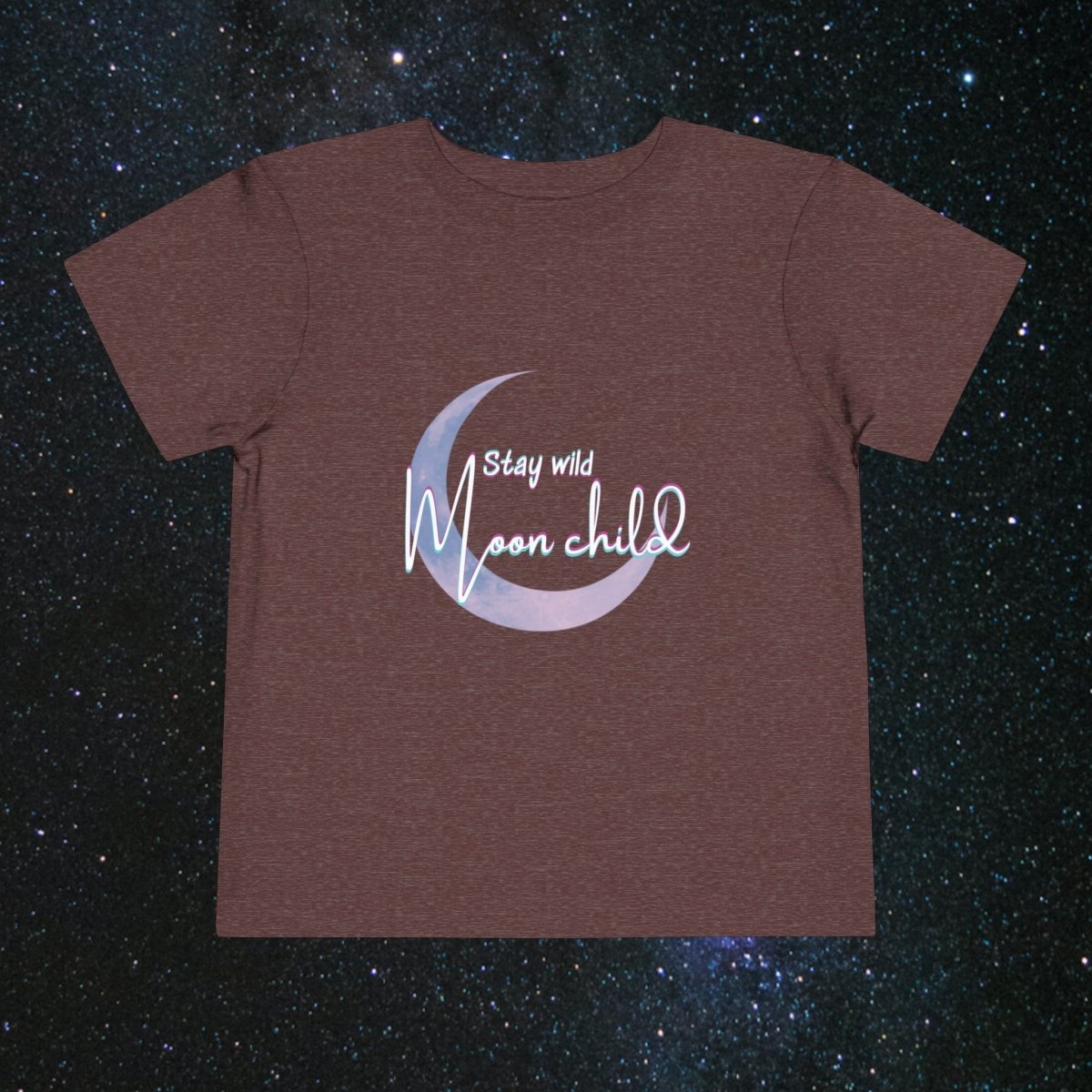 Wild Moonchild Toddler Tee - MindLight Apparel - Wild Moonchild Toddler Tee - Heather Maroon - 2T -