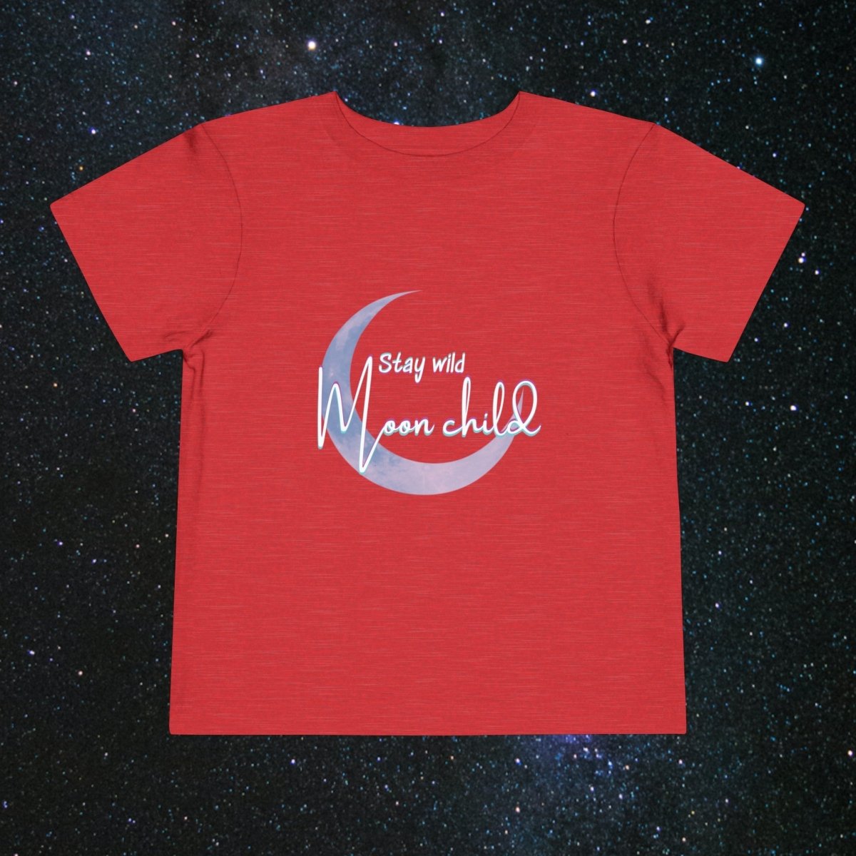 Wild Moonchild Toddler Tee - MindLight Apparel - Wild Moonchild Toddler Tee - Heather Red - 2T -