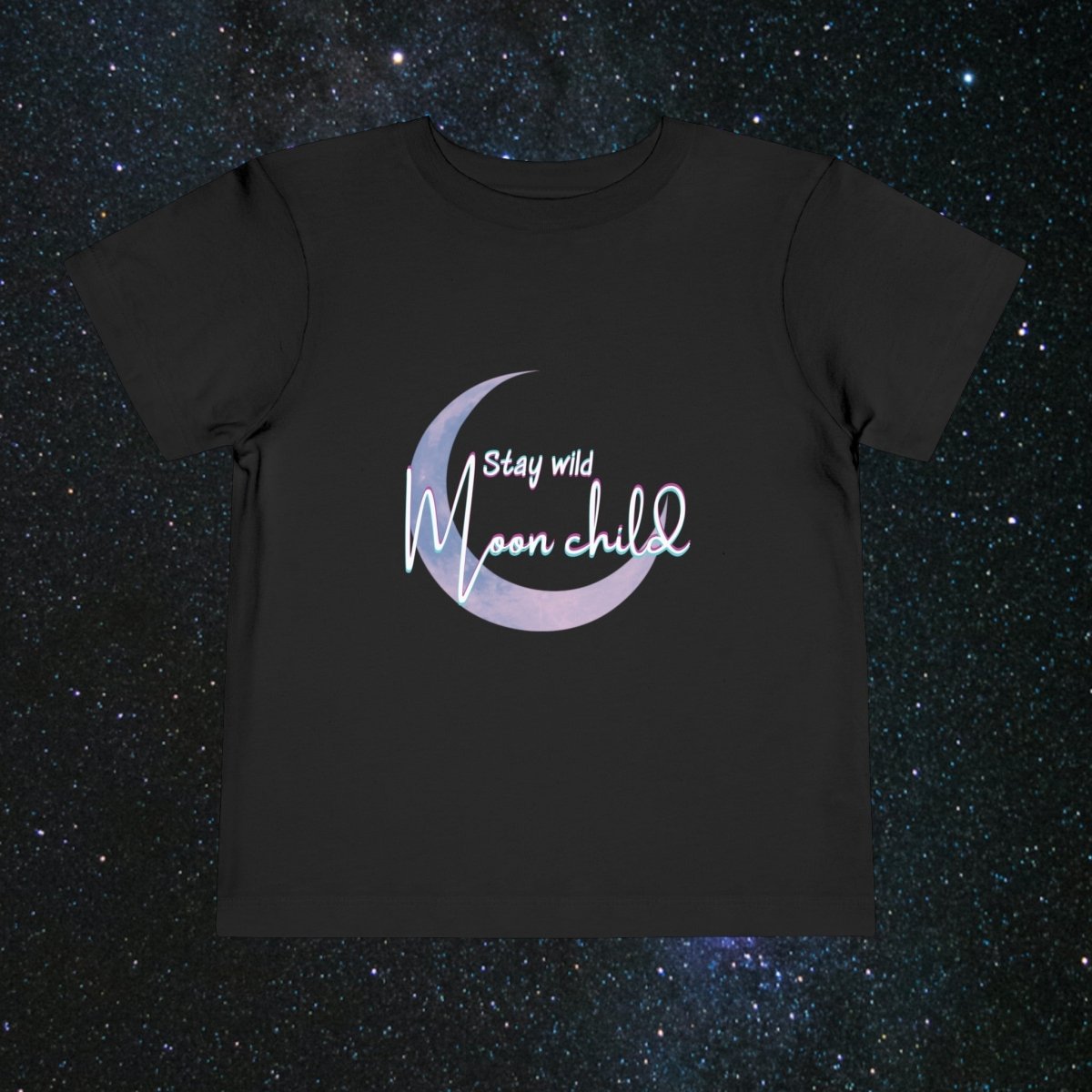 Wild Moonchild Toddler Tee - MindLight Apparel - Wild Moonchild Toddler Tee - Black - 2T -