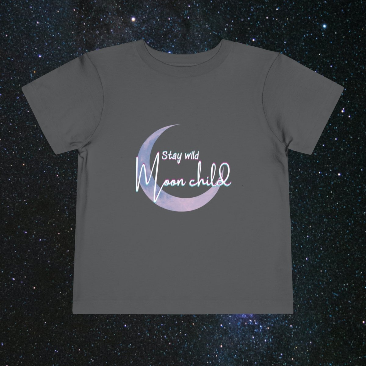 Wild Moonchild Toddler Tee - MindLight Apparel - Wild Moonchild Toddler Tee - Asphalt - 2T -