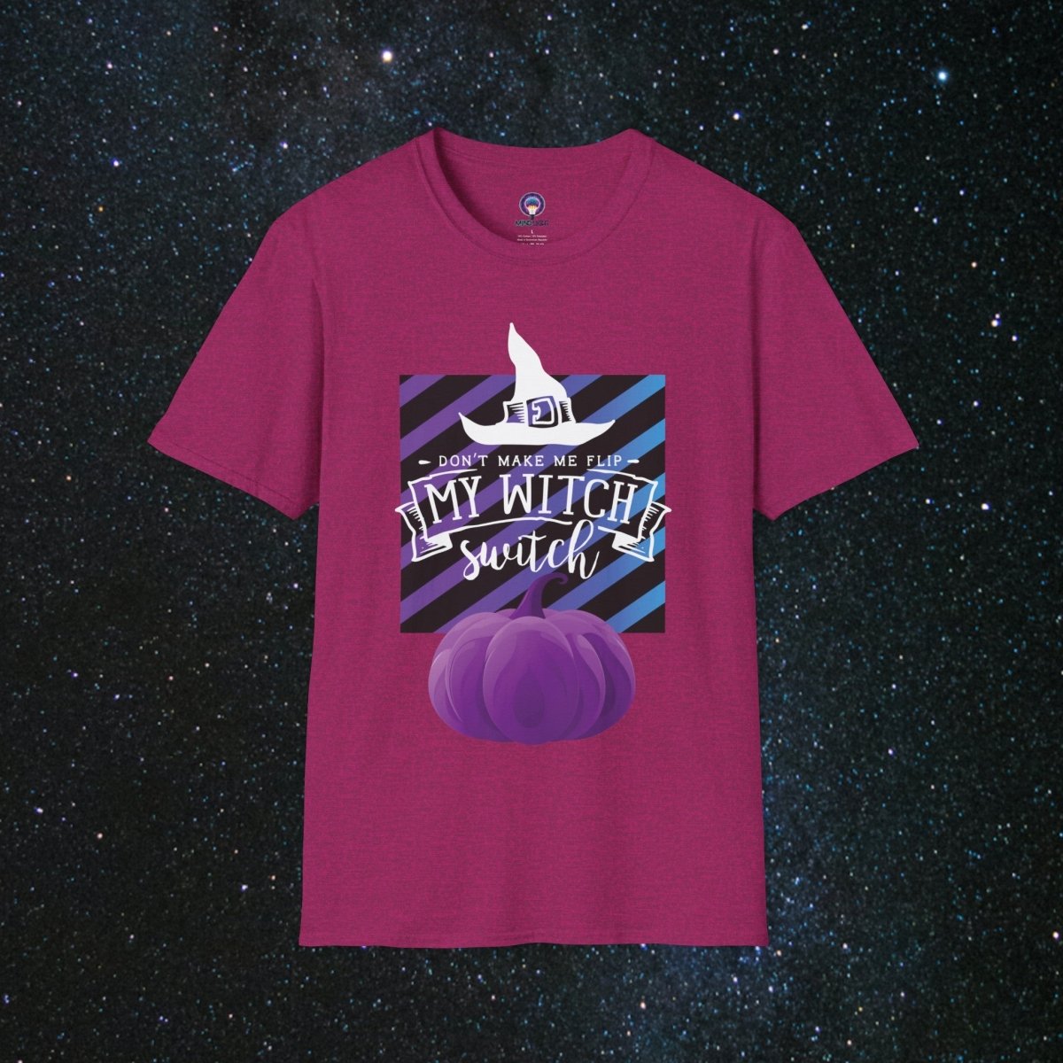 Witch Switch Women's Softstyle T - Shirt - MindLight Apparel - Witch Switch Women's Softstyle T - Shirt - Antique Heliconia - S -