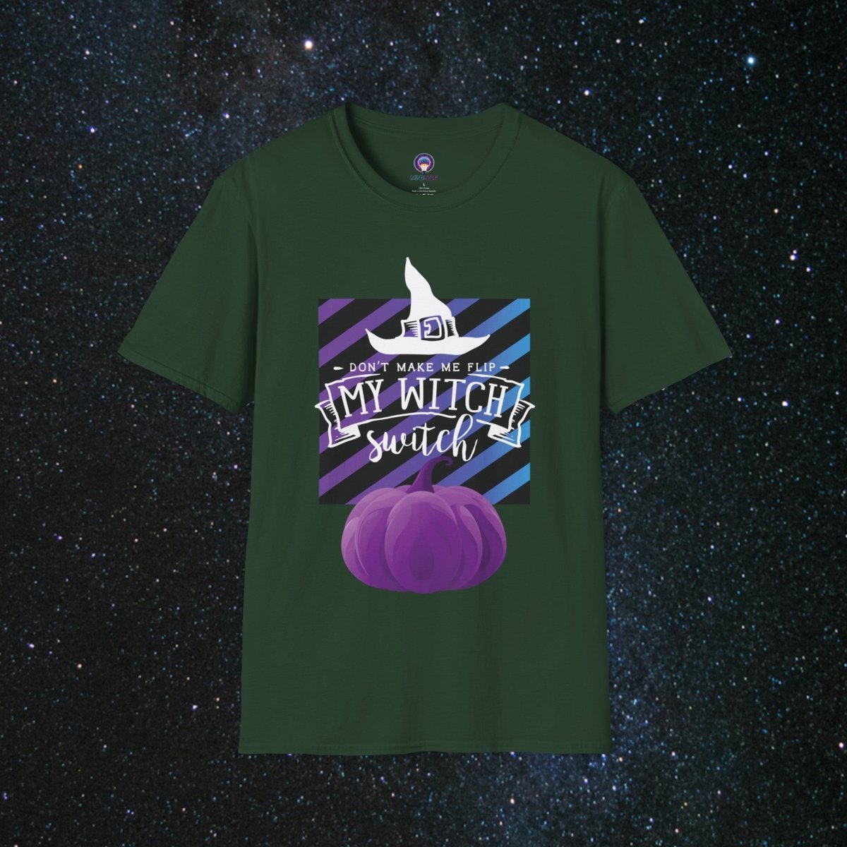 Witch Switch Women's Softstyle T - Shirt - MindLight Apparel - Witch Switch Women's Softstyle T - Shirt - Forest Green - S -