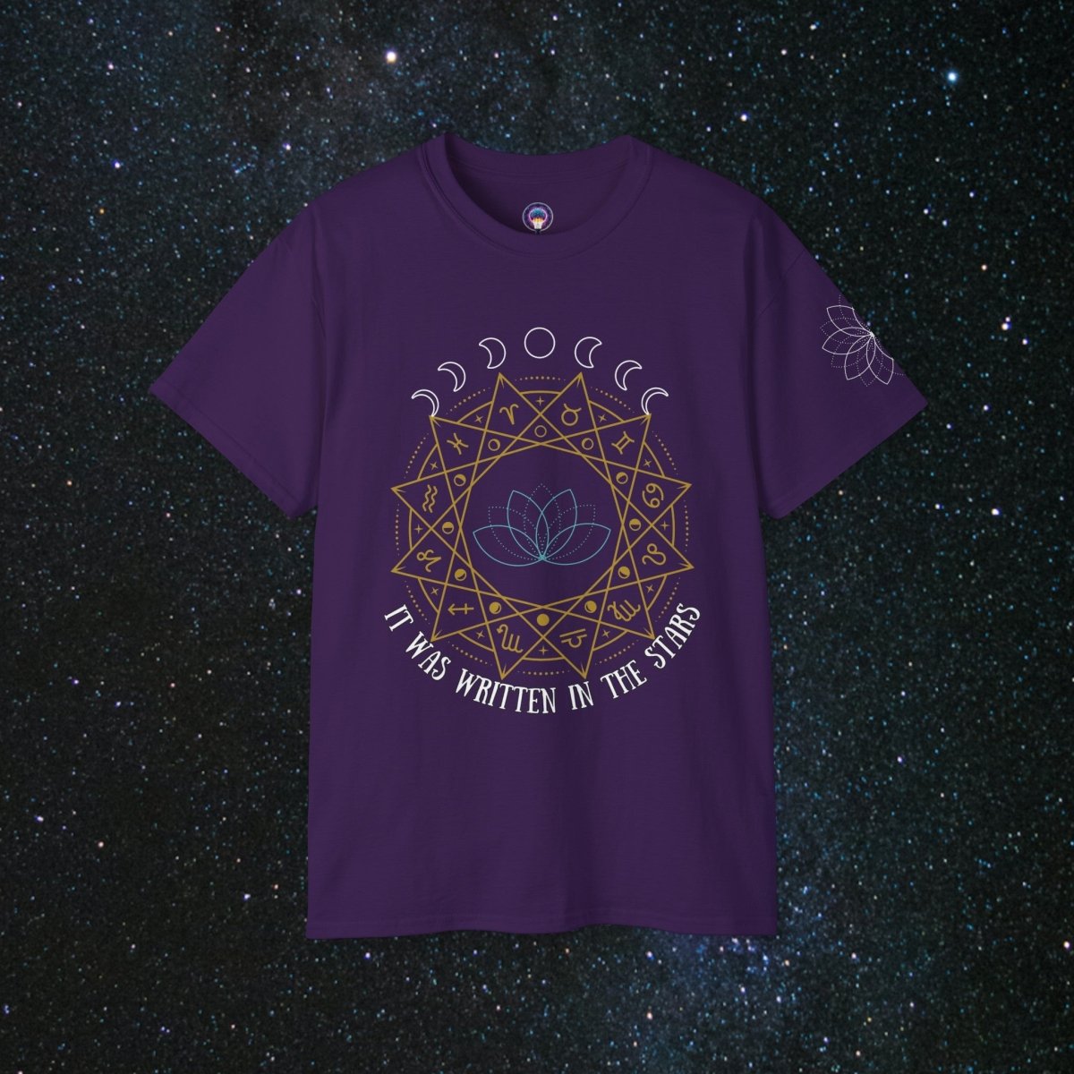 "Written In The Stars" Loose Fit Women's Tee - MindLight Apparel - "Written In The Stars" Loose Fit Women's Tee - Purple - S -