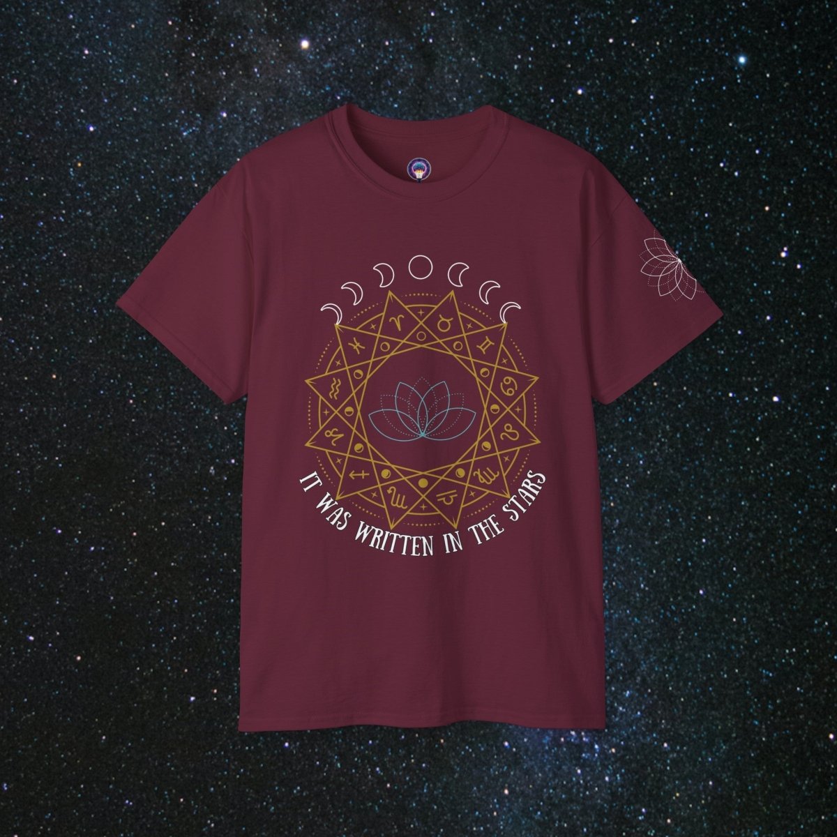 "Written In The Stars" Loose Fit Women's Tee - MindLight Apparel - "Written In The Stars" Loose Fit Women's Tee - Maroon - S -