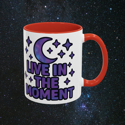 Live In The Moment Accent Coffee Mug