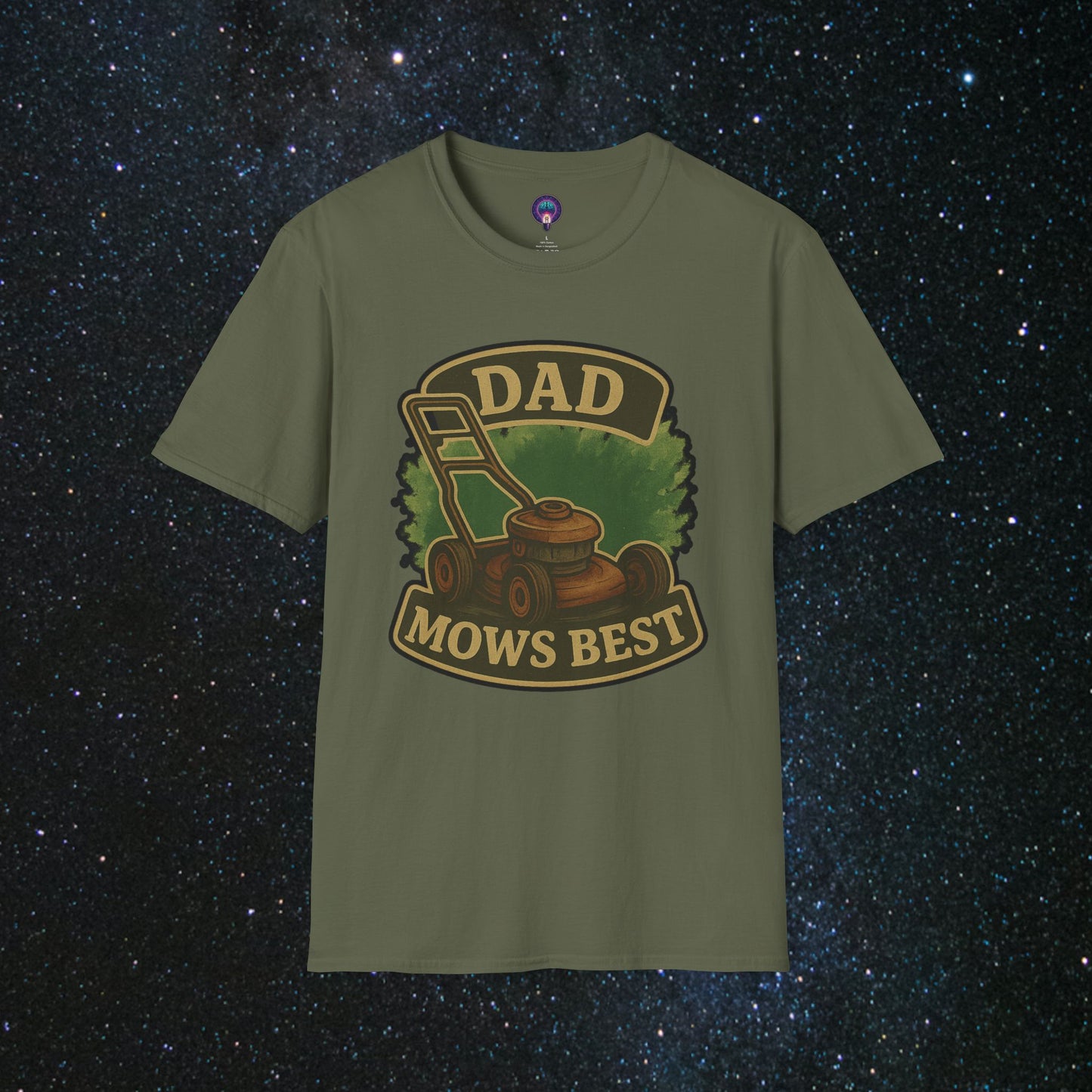 Dad Mows Best Softstyle T-Shirt